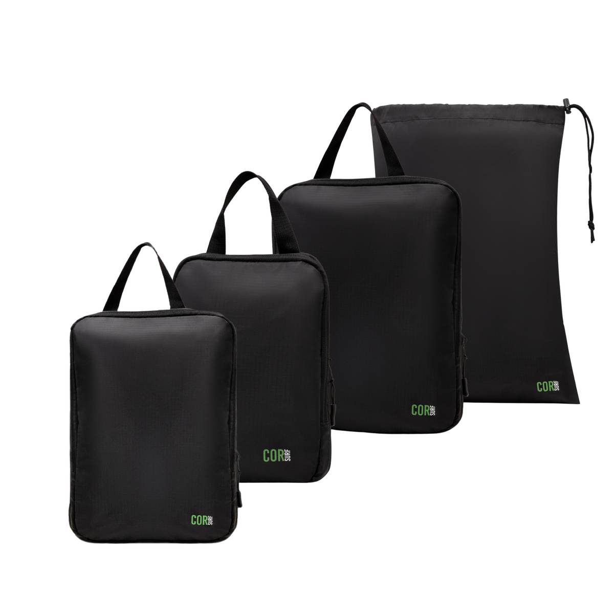 Black compression packing cube 4-pack