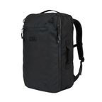 Front and side view of the black Island Hopper backpack.